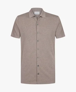 Profuomo - Braunes Luxury basic Polo mittelbraun - Gr. - XXL