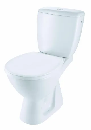 Neuesbad Basic plus Stand-WC-Kombination Komplettset, Abgang waagerecht FSS1110