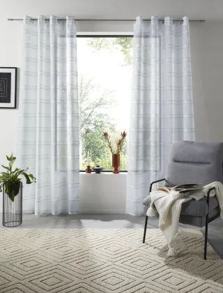 OTTO home Gardine "Sirii" Ösen 1 Stk. tlg. Halbtransparent, angenehme Haptik, mit Streifen, modern