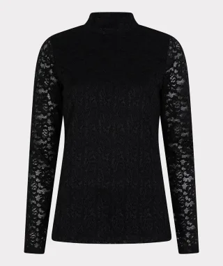 Esqualo - Top aus stretch lurex schwarz - Gr. - S
