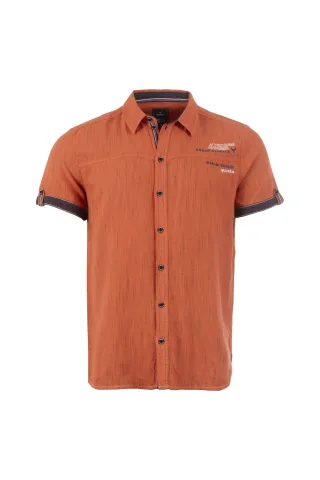 squesto - Hemd 1/2 orange flame - Gr. - M