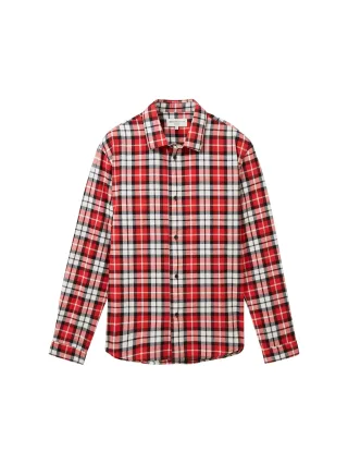 Denim Tom Tailor - Hemd mit Karomuster red colorful check - Gr. - M