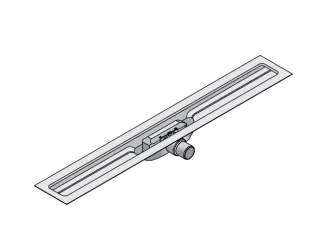 I-DRAIN Korpus Linear 72 mm, 110cm,1Siphon waagr.DN50,mit Abdichtg ID5M11001X1