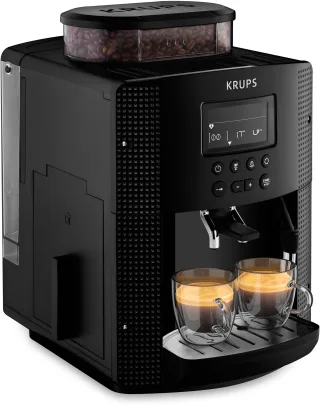 Krups Kaffeevollautomat "EA8150" Arabica Display, LCD-Display, Speichermodus, Dampfdüse für Cappuccino