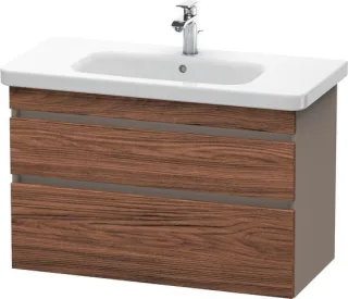 Duravit DuraStyle Waschtischunterbau wandhängend Nussbaum dunkel & Basalt Matt 930x448x610 mm - DS64 DS648202143