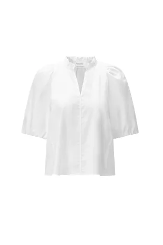 Rich & Royal - Cotton Ruffle Blouse white - Gr. - 40