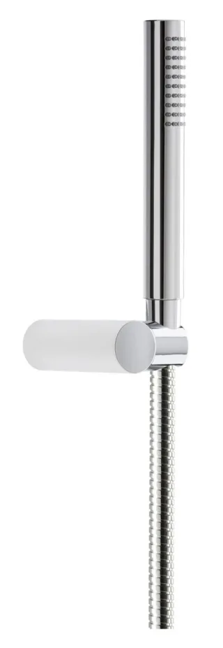 Herzbach Herzbach Living Spa Wannenset rund ABS Halter Messing Stabhandbrause Chrom , 11.620222.3.01 11.620222.3.01