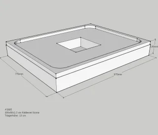 Neuesbad Wannenträger für Kaldewei Scona 800x1000x23 SD24019
