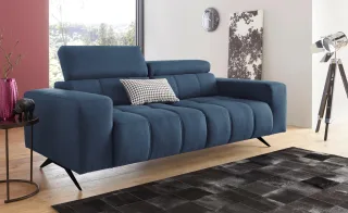 DOMO collection 2-Sitzer "Trento, mit Kufenfuß oder Einzelfuß" wahlweise mit Kopfteilverstellung und in zwei Größen erhältlich