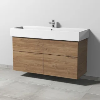 Sanipa 3way Waschtischunterbau zu Duravit Vero Air Waschtisch mit 2 Auszügen, Eiche-Kansas SM43659