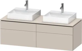 Duravit L-Cube Konsolenwaschtischunterbau wandhängend Taupe Matt 1420x550x482 mm - LC4872B91910000 LC4872B91910000