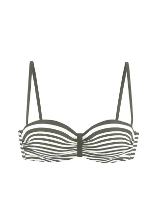 LASCANA - Venice Beach LM exkl. Sport OT Bügel-Bandeau Bade oliv stripe - Gr. - 40C