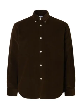 SELECTED MEN - SLHREGDANNI CORD BD LS SHIRT NOOS - Gr. - XXL
