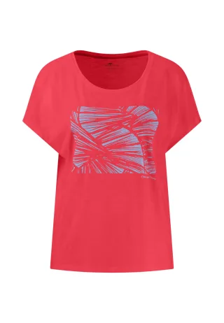 FYNCH-HATTON - SHIRT SLUB PLACED PRINT summer red - Gr. - M