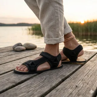 Grand Step Shoes Barfuß Sandalen Trekking schwarz 41
