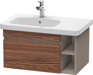 Duravit DuraStyle Waschtischunterbau wandhängend Nussbaum dunkel & Basalt Matt 730x448x398 mm - DS63 DS639402143