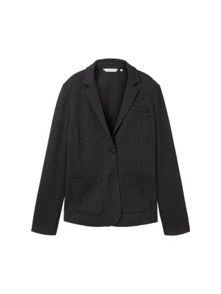 Tom Tailor - Blazer grey black tiny ck check - Gr. - S