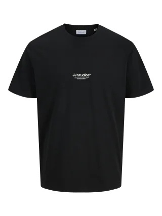 JACK&JONES - JJESOHO TEE SS CREW NECK NOOS Black - Gr. - XXL