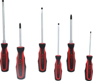 KS Tools ERGOTORQUEplus Schraubendreher-Satz, 6-tlg Schlitz, PH - 159.0010