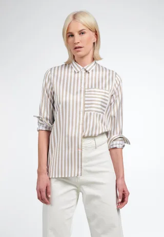 ETERNA - Bluse Twill Langarm grün - Gr. - 48/Langarm