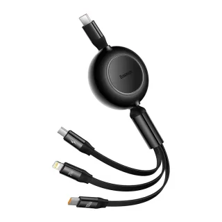 Baseus Bright Mirror Series II 100W Type-C to Micro/iP/Type-C Retractable Cable Fast Charging Data Transmission Copper C