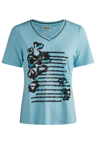 Barbara Lebek - T-Shirts pastel turquoise - Gr. - 44