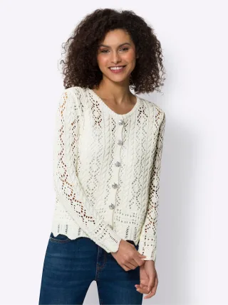 heine Ajourstrickjacke