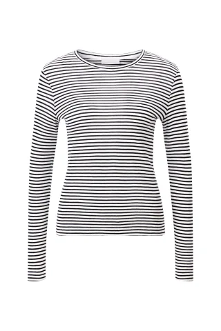 Rich & Royal - Organic Sparkle Longsleeve Striped midnight blue - Gr. - M
