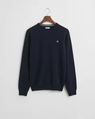 GANT - Superfine Lambswool Rundhalspullover marine - Gr. - XXL