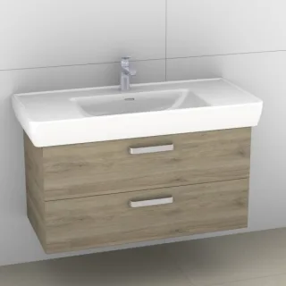 Artiqua 415 Waschtischunterschrank für Pro A 813958 Sanremo Eiche quer NB, 415-WU2L-L29-7144-428 415-WU2L-L29-7144-428