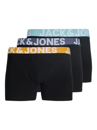 JACK&JONES - JACCONOR SOLID TRUNKS 3 PACK NOOS black - Gr. - S