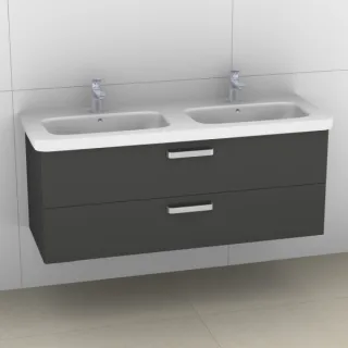 Artiqua 411 Waschtischunterschrank für DuraStyle 233813 Anthrazit Hochglanz, 411-WU2L-D48-7015-51 411-WU2L-D48-7015-51