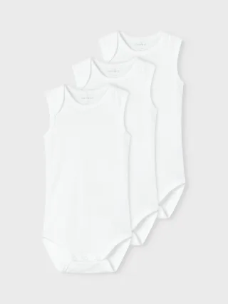NAME IT - NBNBODY 3P TANK SOLID WHITE 3 NOOS Bright White - Gr. - 62