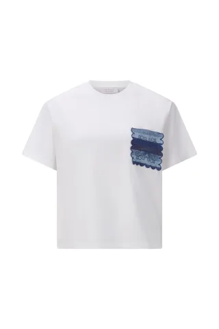 Rich & Royal - T-Shirt with Patch Pocket white - Gr. - M