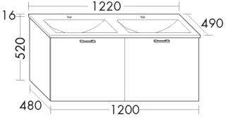 Burgbad Mineralguss Waschtisch-Set Sys30 PG4 Sana Sand Hochglanz/Weiß Velvet, SFGL122F3360C0037 SFGL122F3360C0037