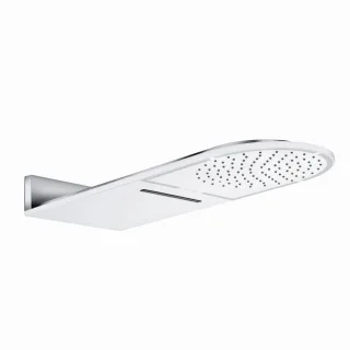 Kludi A-QA Kopfbrause Regen/Schwall abgerundet 300mm breit chrom/weiß, 6488091-00 6488091-00