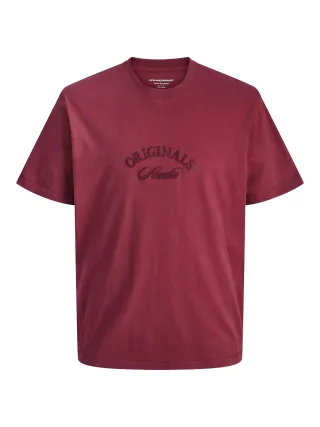 JACK&JONES - JORBLEECKER BRANDING TEE SS CN Tibetan Red - Gr. - XXL