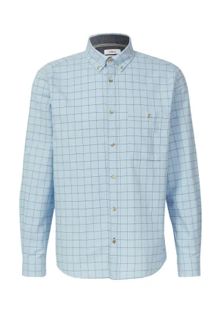 s.Oliver Red Label - Regular Fit: Hemd aus Baumwolle mit Button-Down-Kragen blau - Gr. - S