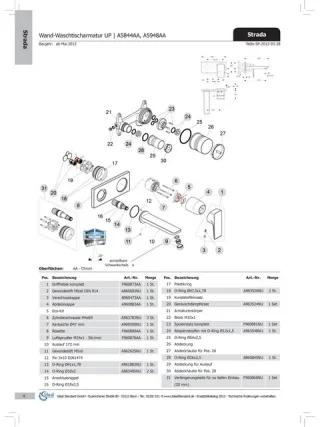 Ideal Standard Griffhebel STRADA, kpl., Click-Kart., F960873AA Chrom F960873AA