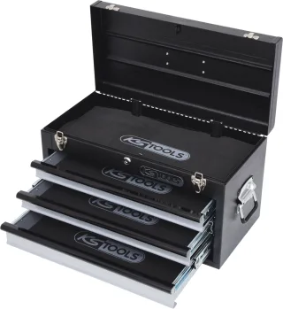 KS Tools Werkzeugtruhe mit 3 Schubladen-schwarz, L508xH255xB303mm schwarz - 801.0003