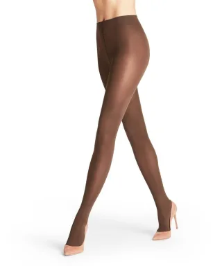 FALKE - Strumpfhose Seidenglatt braun - Gr. - S