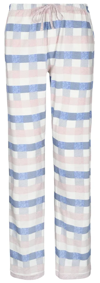 IN LINEA - Da.-Hose ecru check - Gr. - 42