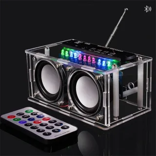 DIY bluetooth Speaker Kit with FM Radio 87.5-108MHZ DIY Soldering Project Practice Electronic Kit Solder Assembly Suppor