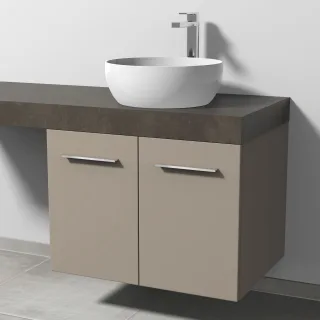 Sanipa Waschtischunterbau mit Türen 2morrow (G2362) 510x700x520 Sandgrau-Matt, G236267 G236267