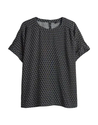 Opus - Blusenshirt - Femka london blau/braun - Gr. - S