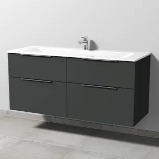Sanipa 3way Glas-Set Glas-Waschtisch und Unterbau (UP207) 582x1300x487 UP2071B