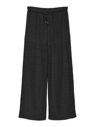 VERO MODA - VMMAYA HW WIDE PANTS JRS Black - Gr. - L