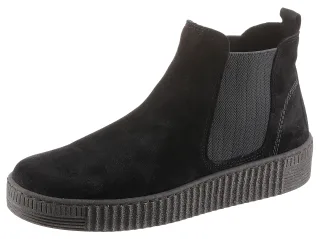 Gabor, Plateau, Stiefelette, Schlupfschuh mit dezenten Kontrastnähten