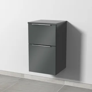 Sanipa 3way Unterschrank mit 2 Auszügen, Anthrazit-Glanz, UF14379 UF14379