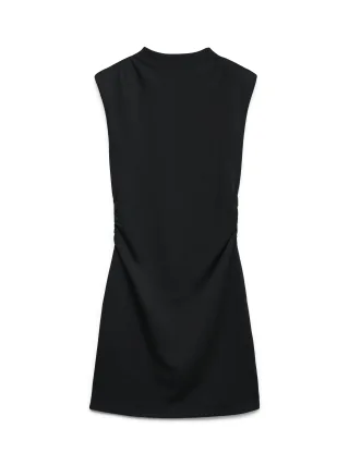 VERO MODA - VMNELLI SL HIGH NECK SHORT DRESS JRS GA black - Gr. - M